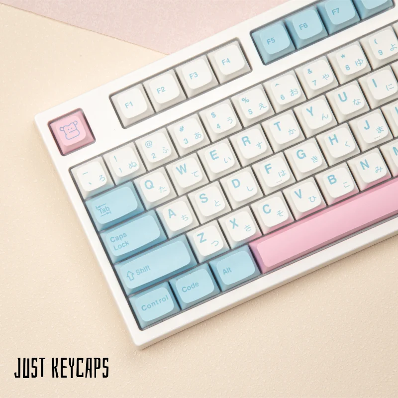

127 Keys/set PBT Dye Subbed Key Cap Milk For Cherry MX Switch Mechanical Keyboard QX XDA Profile Keycaps For Animal Crossing