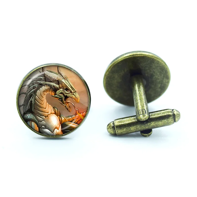 Модные Зажимы для галстука в западном стиле волшебный дракон цвет серебро зажимы