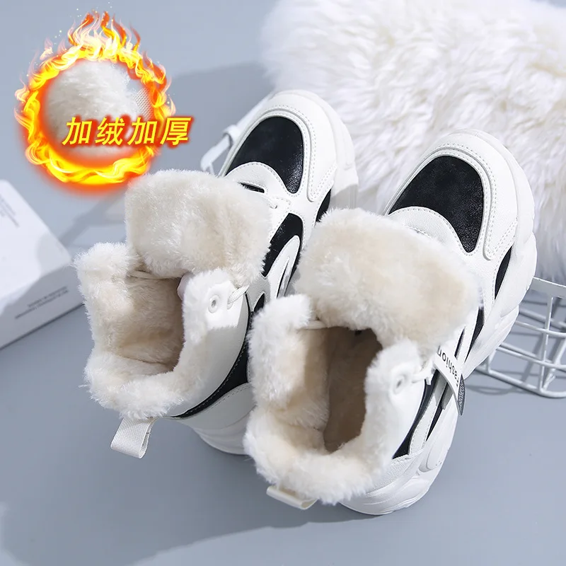 Fashion snow boots new winter women's shoes short tube warm cotton shoes plus velvet thickened shoes women's boots Martin boots