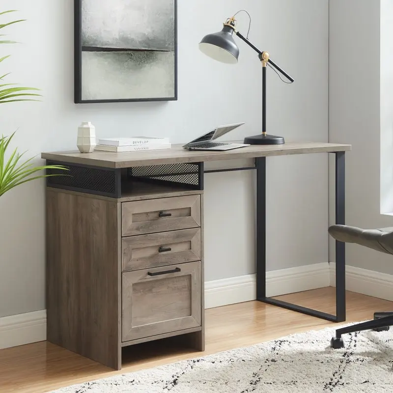 

Industrial Writing Desk, Grey Wash