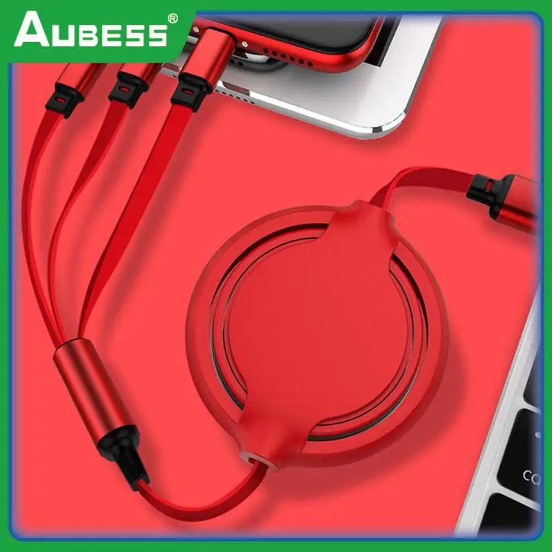 

Data Line Telescopic 3 In 1 Fast Charging Wire High-quality Portable Data Transfer Cable Consumer Electronics Folding-resistant