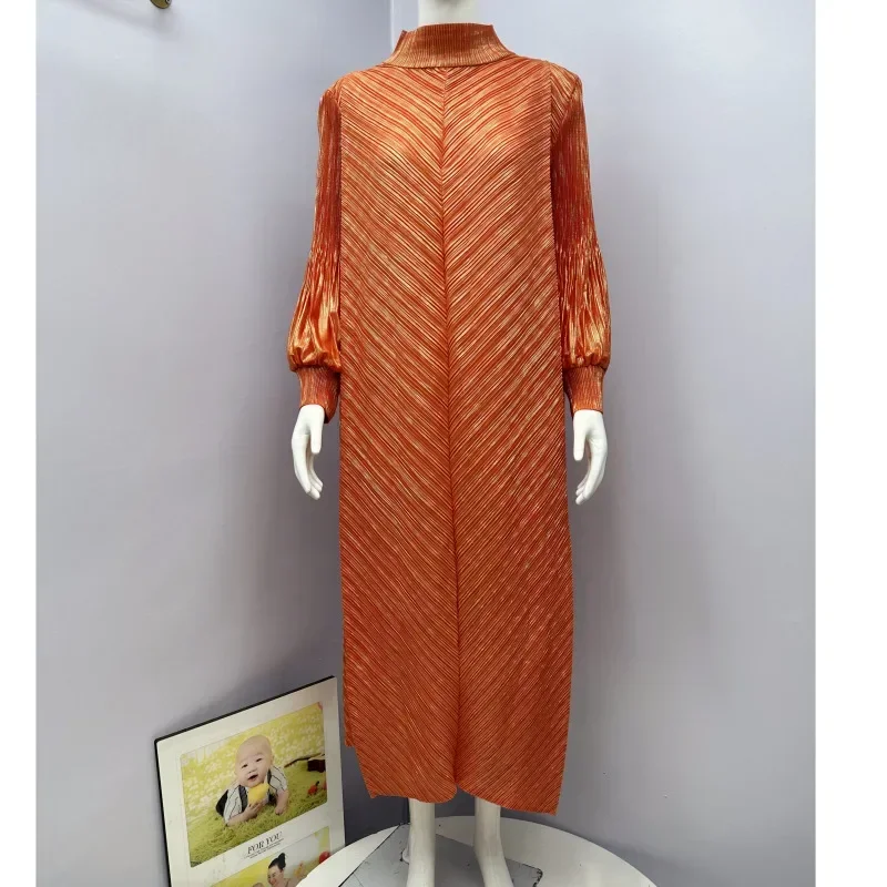 Плиссированные платья повседневные свободные модные элегантные с