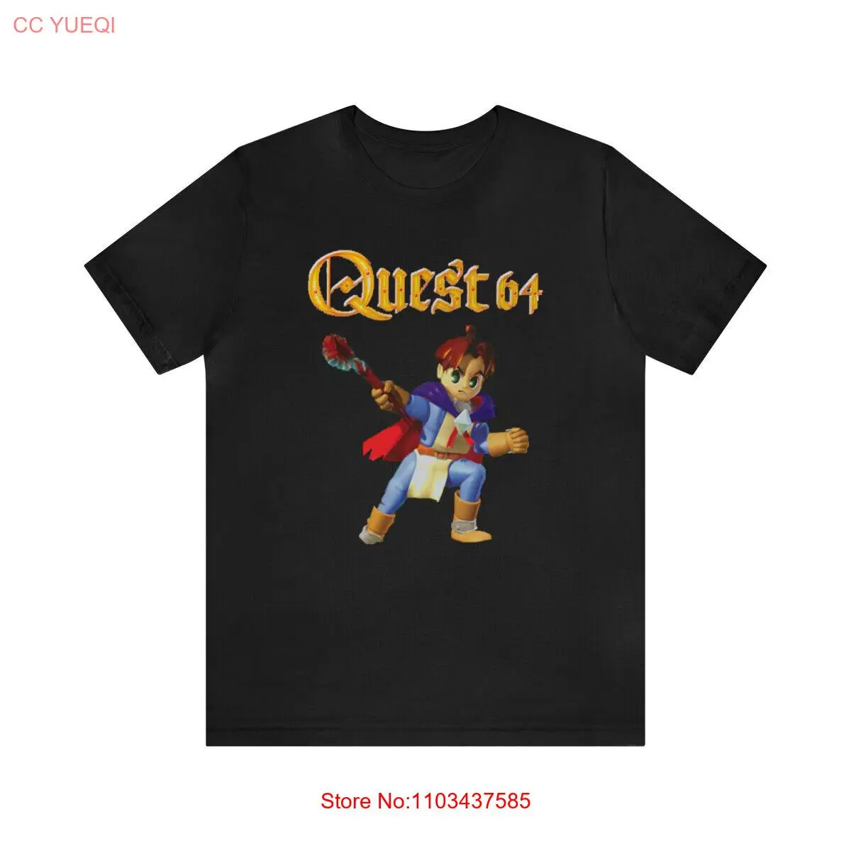 Квест 64 N64 Pixel Art Ретро стиль унисекс футболка с коротким рукавом