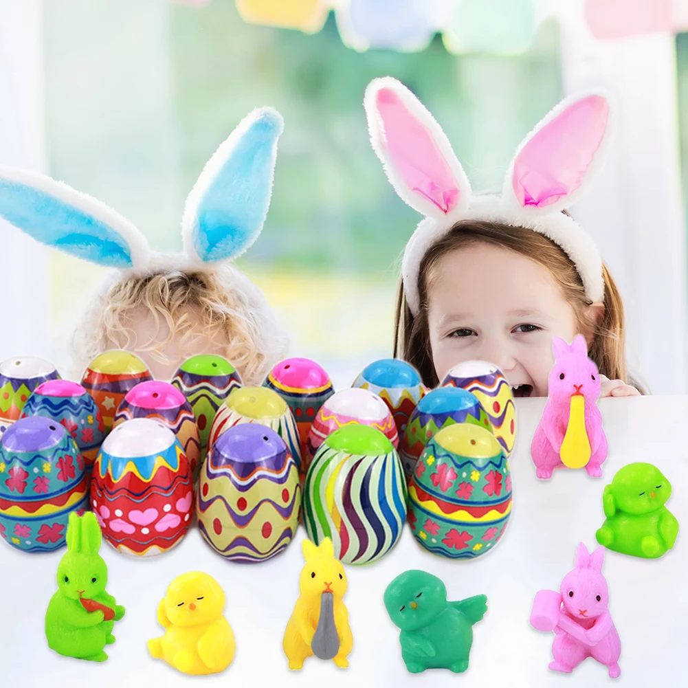 

Mini Easter Push Bubble Toy Eggs Supplies Gifts Easter Party Favors for Kids Children Adults Gifts Decompression Toys