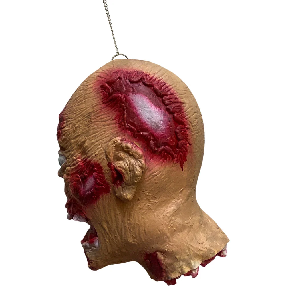 

Head Pendant Halloween Scary Decorations Masks Dance Party Body Prop Broken Parts Artificial Horror Movie props replica