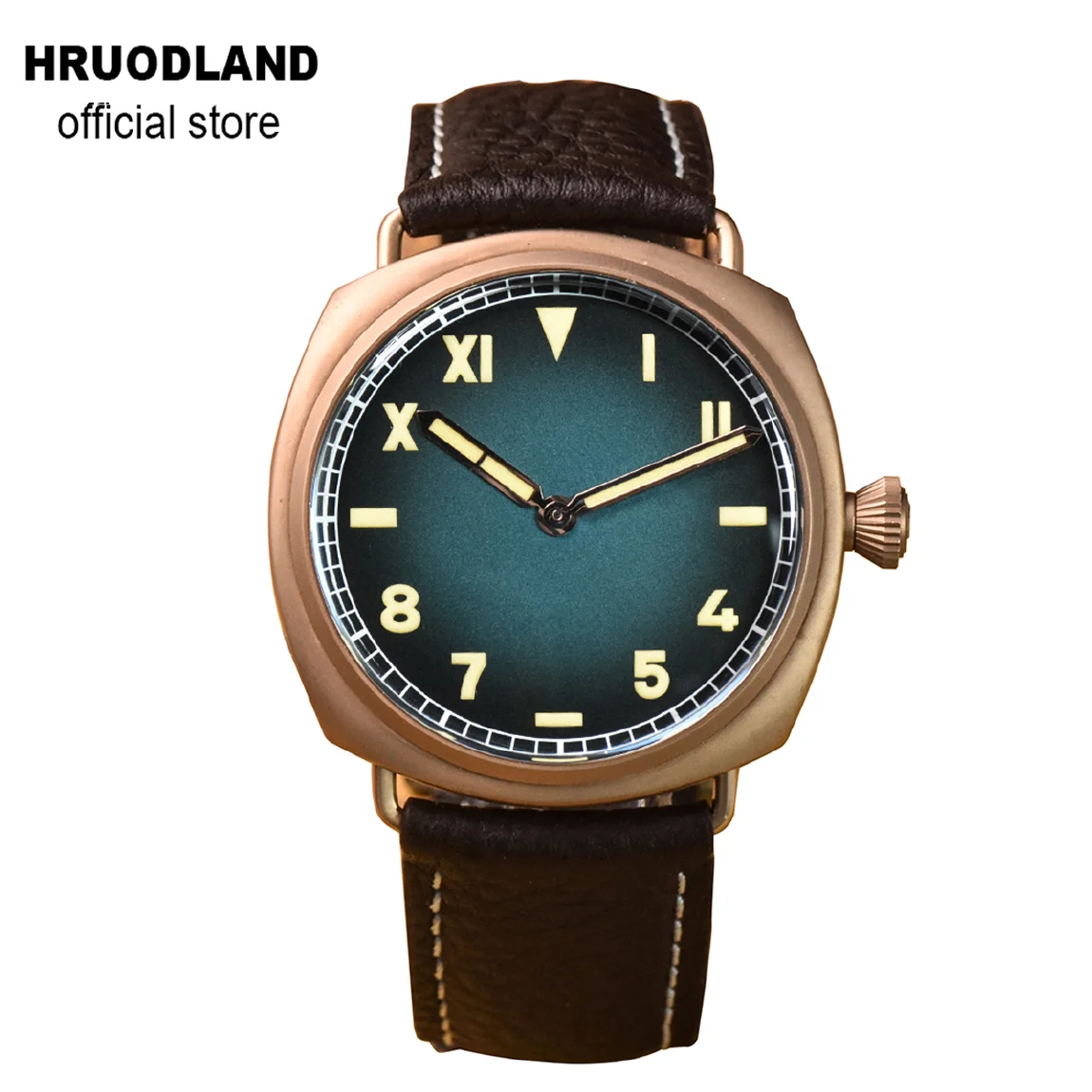 

Hruodland Solid Bronze Quartz Men Watches 20ATM Water Resistant Ronda 502 Mov't Simple Design Sapphire Crystal Wrist watch Men