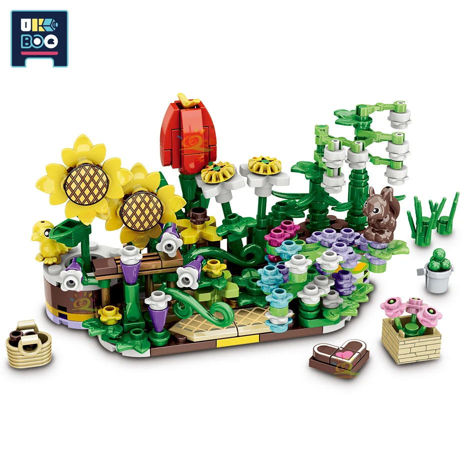 

481PCS Micro Particle Potted Model Building Block Creative DIY Garden Cactus Bonsai Plant Bricks Toy for Children Decoration Gif