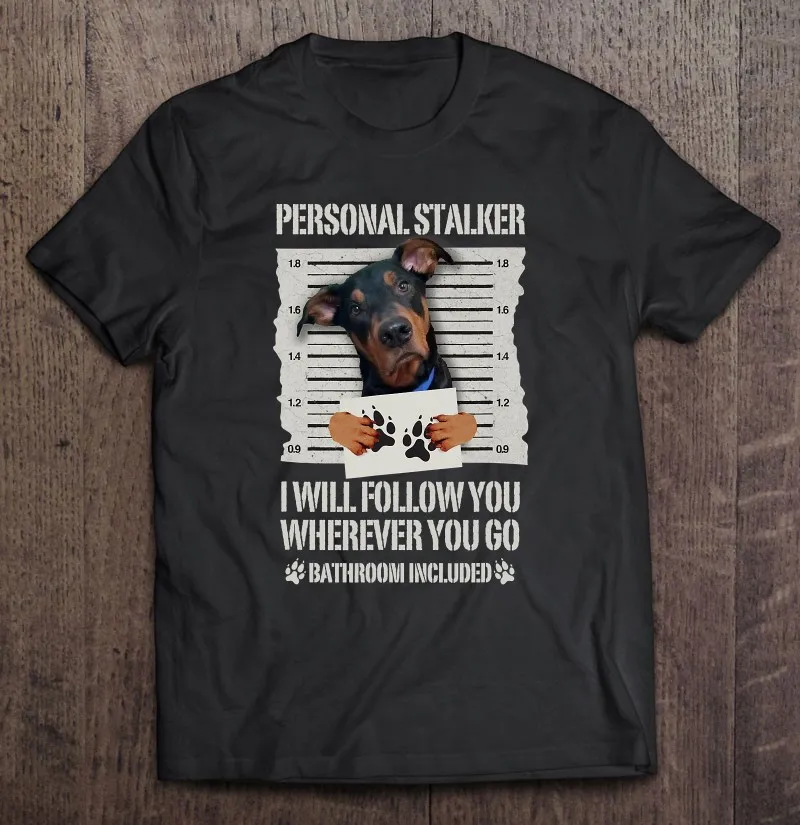 

Персональная футболка с изображением сталкера, добермана, пинчера, футболки с короткими рукавами, большие размеры, футболки, Топ оверсайз