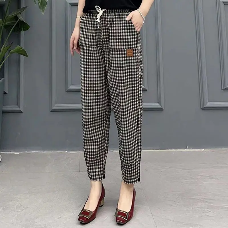 Брюки-султанки женские с завышенной талией модные Свободные повседневные