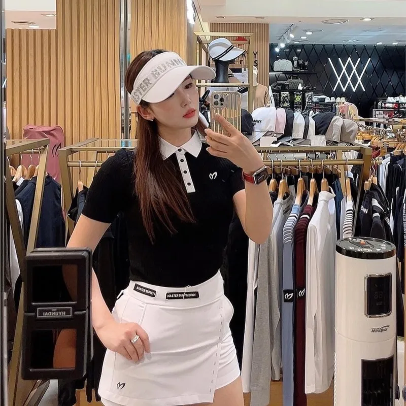 Golf clothing women's summer mid-sleeve Polo shirt fashion high-quality slim slim short-sleeved T-shirt