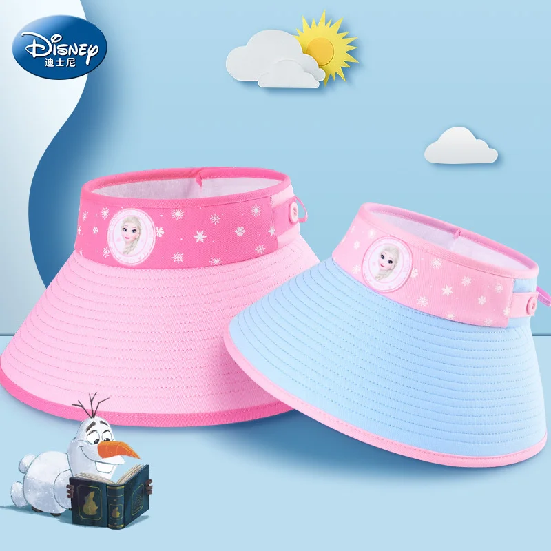 

Disney Girls Sunshade Hat Sunscreen Hat Girls Summer Thin Sun Hat Children's Hat Large Brim Empty Top Hat