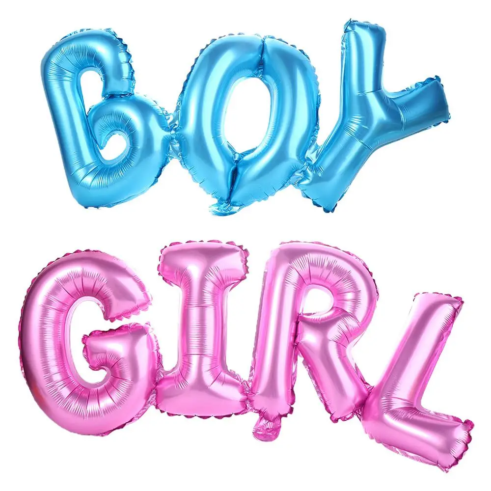 

Boy girl Ribbon Baby Shower Decorative Strap Set Blue/pink Badge 1St Birthday Gift Baby Gender Reveal balloons
