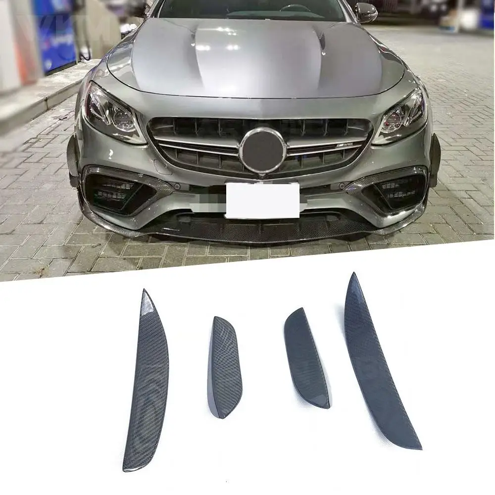 4 шт./компл. Стайлинг автомобиля передний бампер из углеродного волокна накладки