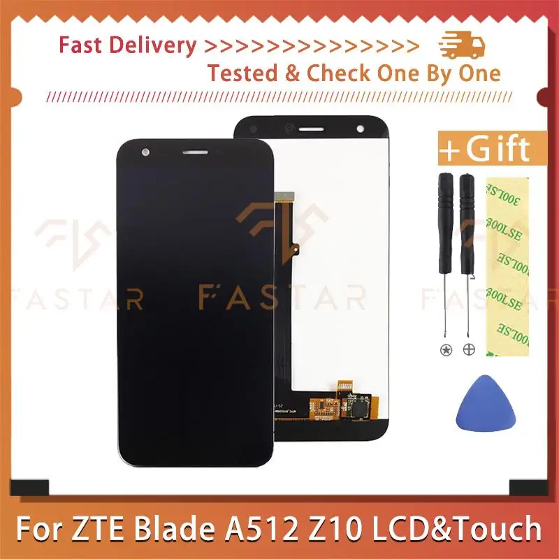 ЖК-дисплей с сенсорным дигитайзером в сборе, 5,2 дюйма, протестирован на ZTE Blade A512, Z10