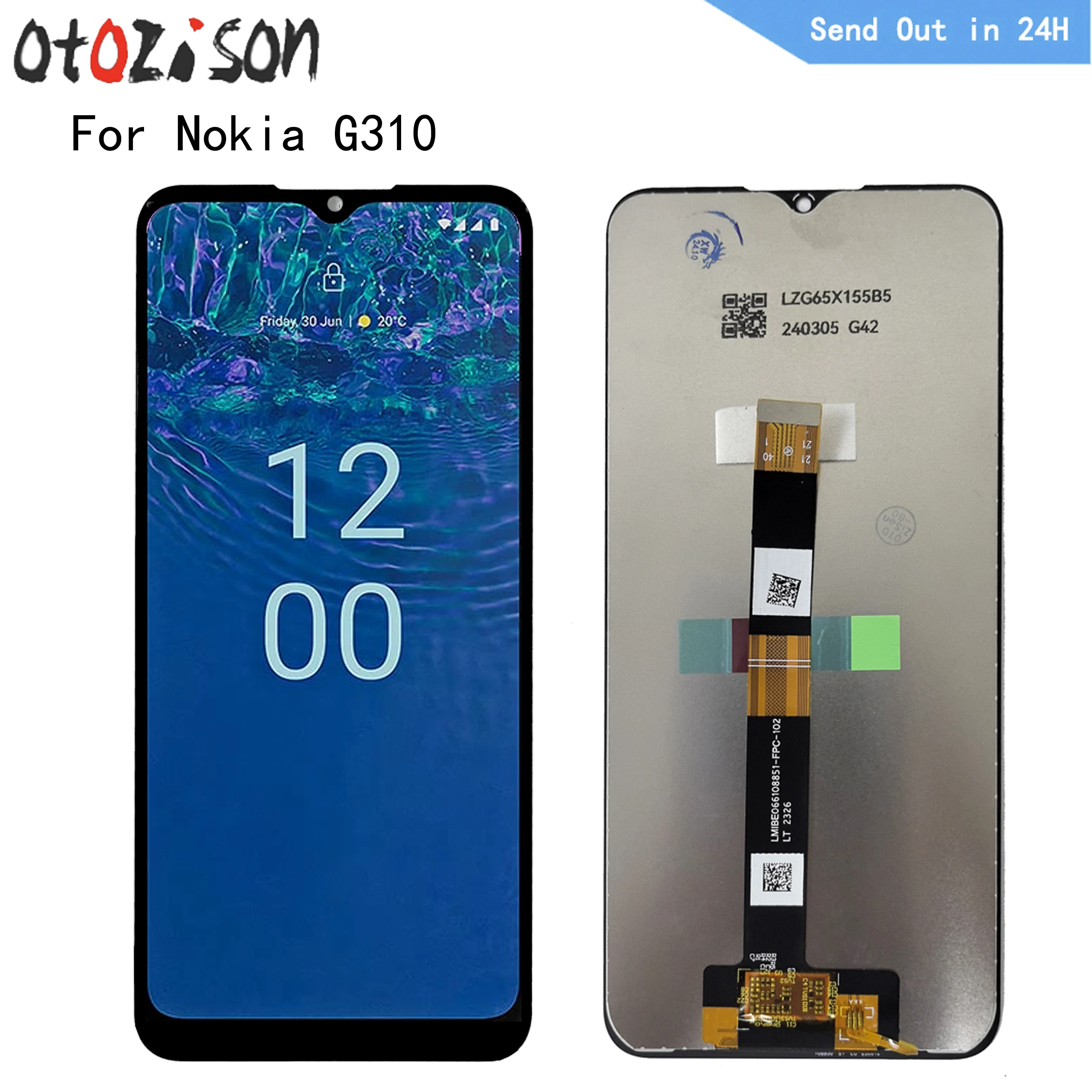 6 56-дюймовый IPS-дисплей для Nokia G310 ЖК-экран сенсорная панель дигитайзер с рамкой в