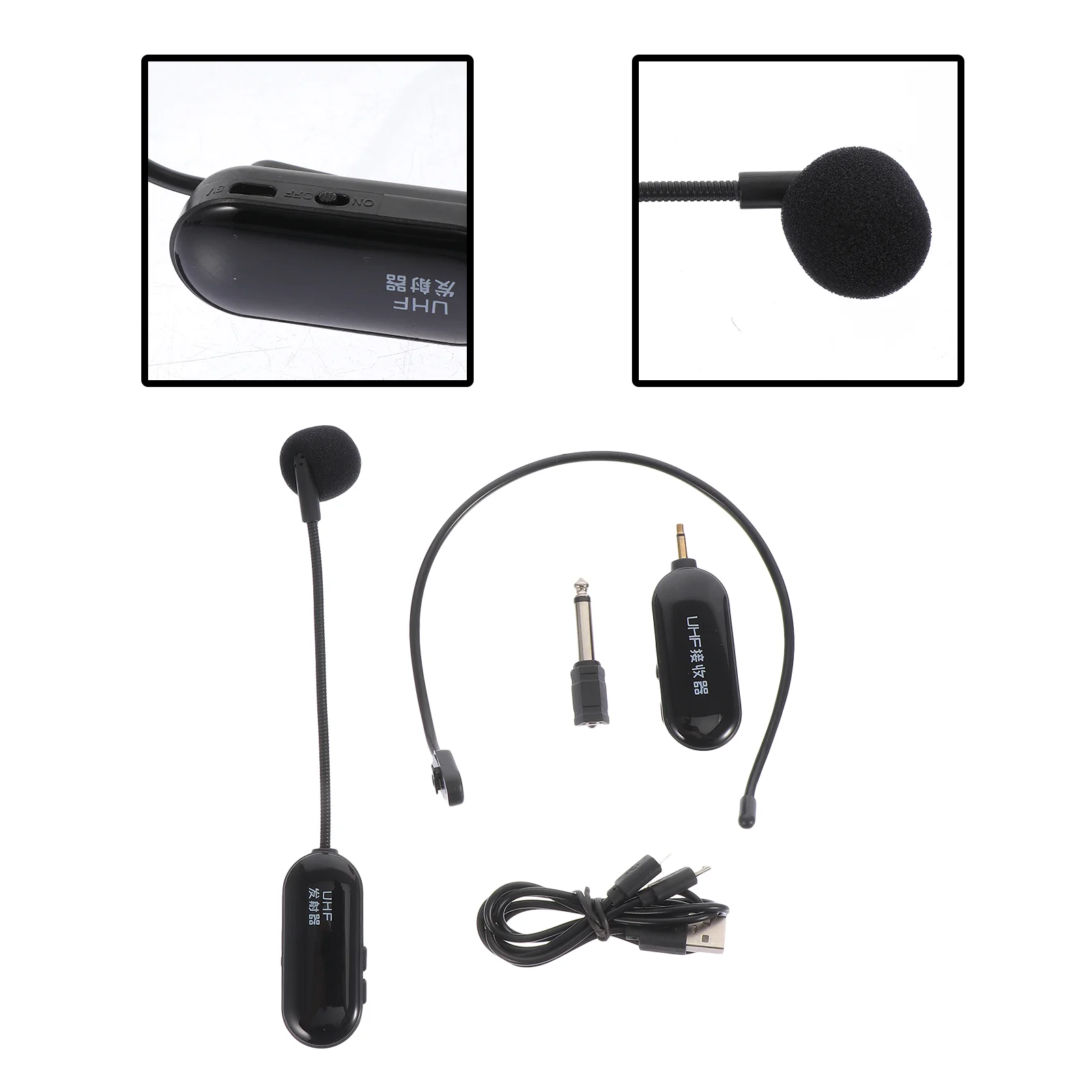 

1 Set Multifunction Wireless Small Microphone Head-mounted Wireless Microphone