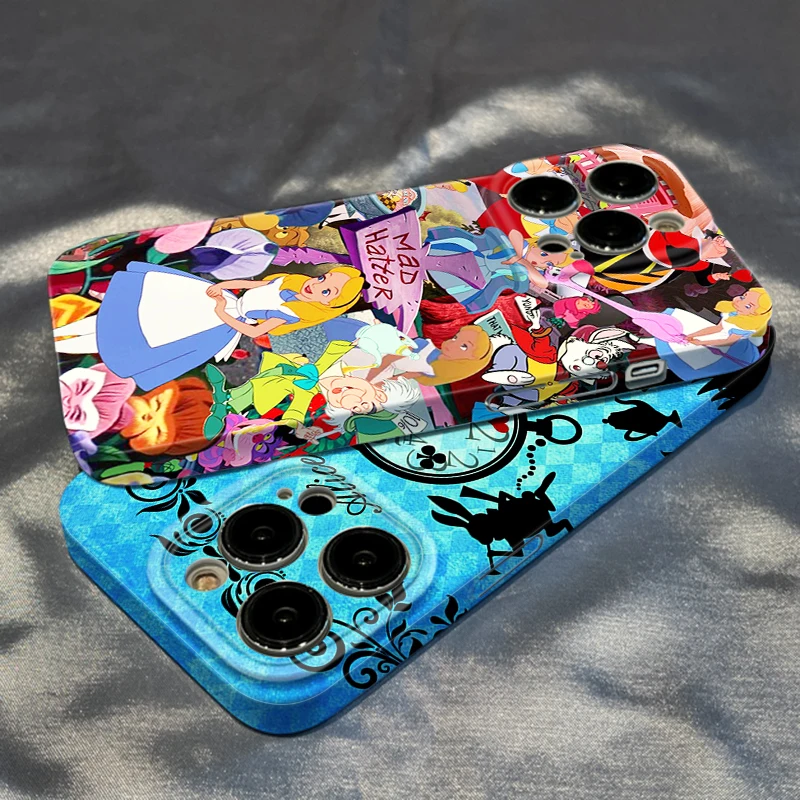 

Alice in Wonderland Cute For Apple iPhone 14 13 12 mini 11 8 7 X XR XS MAX Pro Plus Feilin Film Hard Luxury Phone Case Fundas