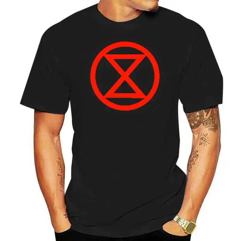 

(Красный девиз) футболка с изображением арракции вымирания, климатическая футболка ChangeUnisex, протест