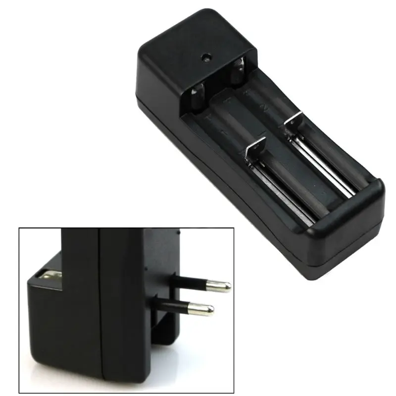 

2 Slots Battery Smart Charger Adapter for Rechargeable 18650 16340 26650 Battery Light Weight Battery Charger