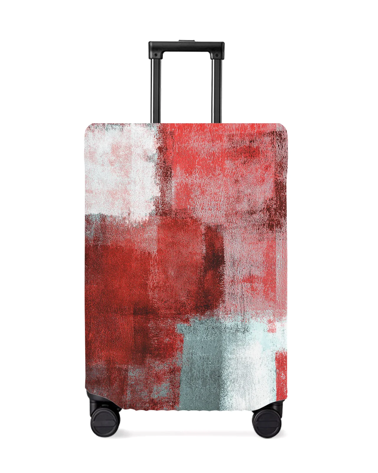 

Oil Painting Abstract Geometric Red Travel Luggage Cover Elastic Baggage Cover Suitcase Case Dust Cover Travel Accessories