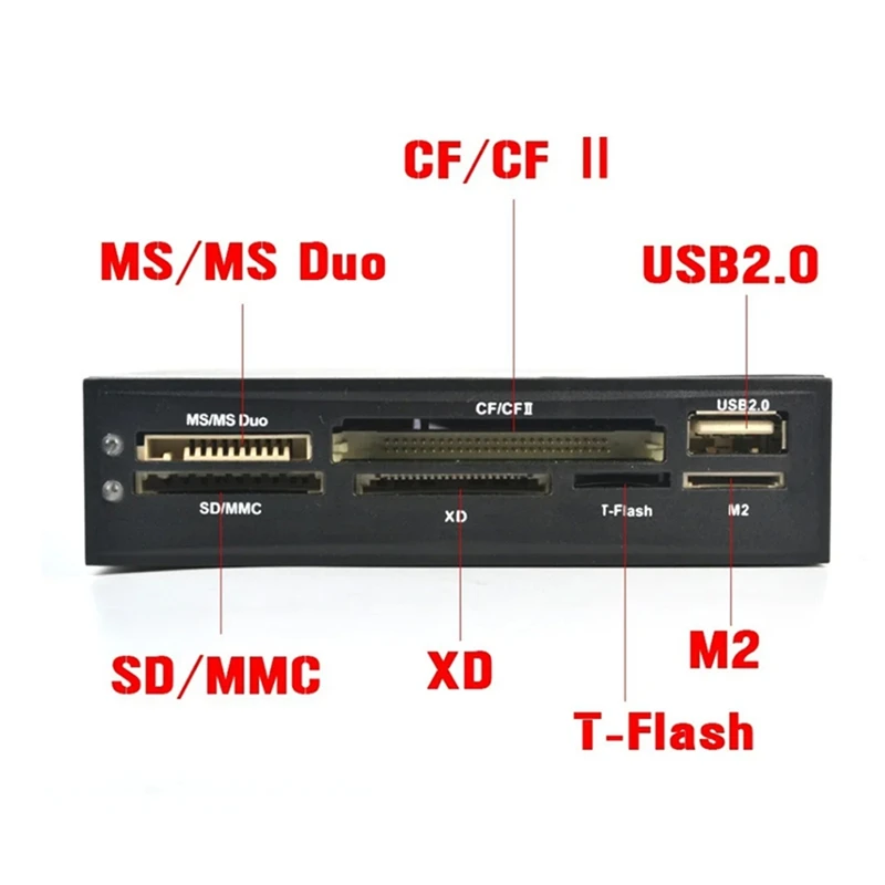 Фото Встроенный кард-ридер USB-хаб для ПК, адаптер для записи карт памяти TFlash, для 3,5-дюймовых жестких дисков HDD - AC17 №3