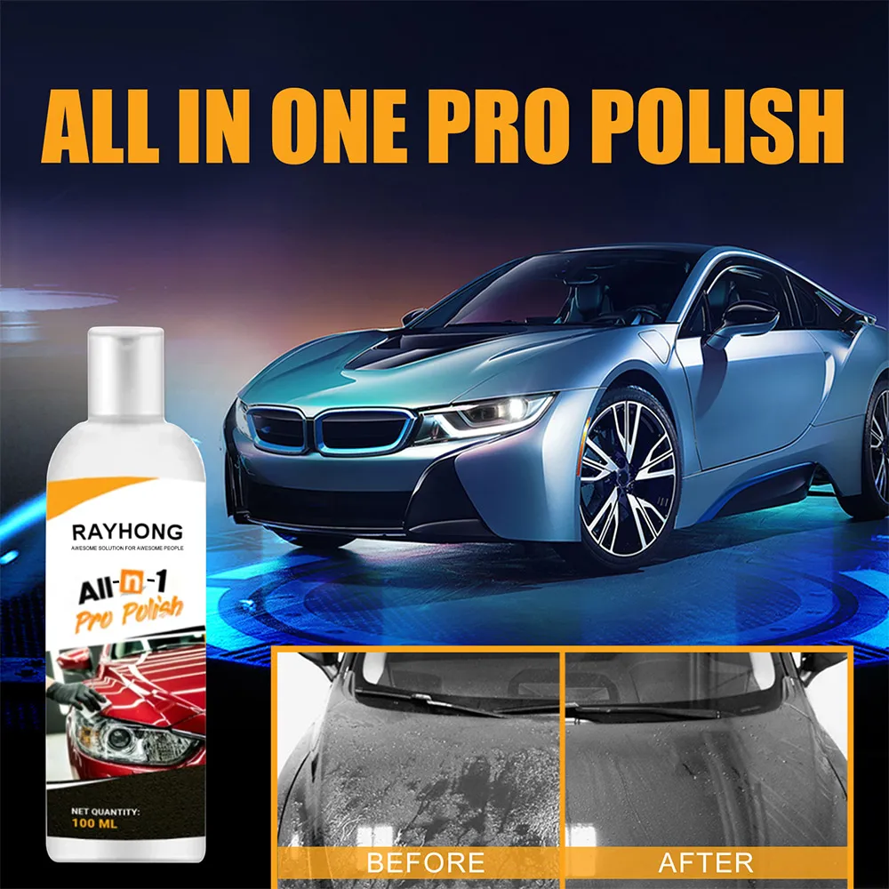 

100mL Car Wax Styling Car Body Grinding Purpose Car Paint Care Hydrophobic Coating Polishing Wax All in One Pro Polish