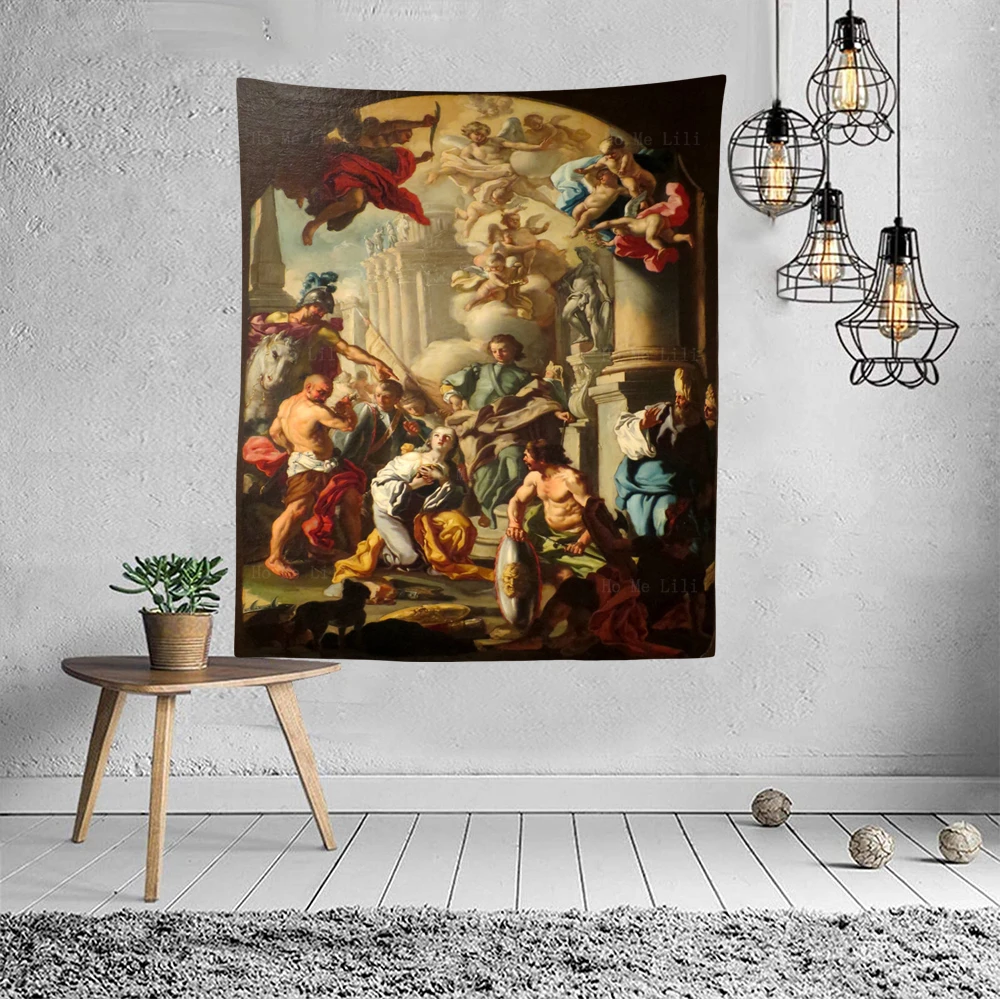 Король поклонение девственницам и Христову сцены Рождества мученический Дом св.