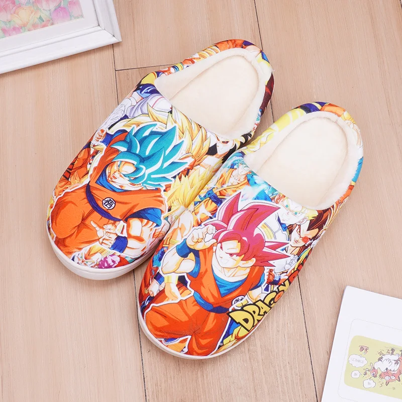 Anime Dragon Ball Saiyan Son Goku Master Roshi Cosplay Cotton Slippers Plush Shoe Toy Cartoon Accessories Props Xmas Gift