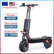 Krachtige elektrische scooter 60V5600W 85 km/u volwassen off-road elektrische scooter vouwen 13