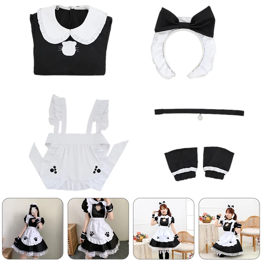 

1 Set Maid Suit Woman Maid Dress Costume Party Role-playing Supplies
