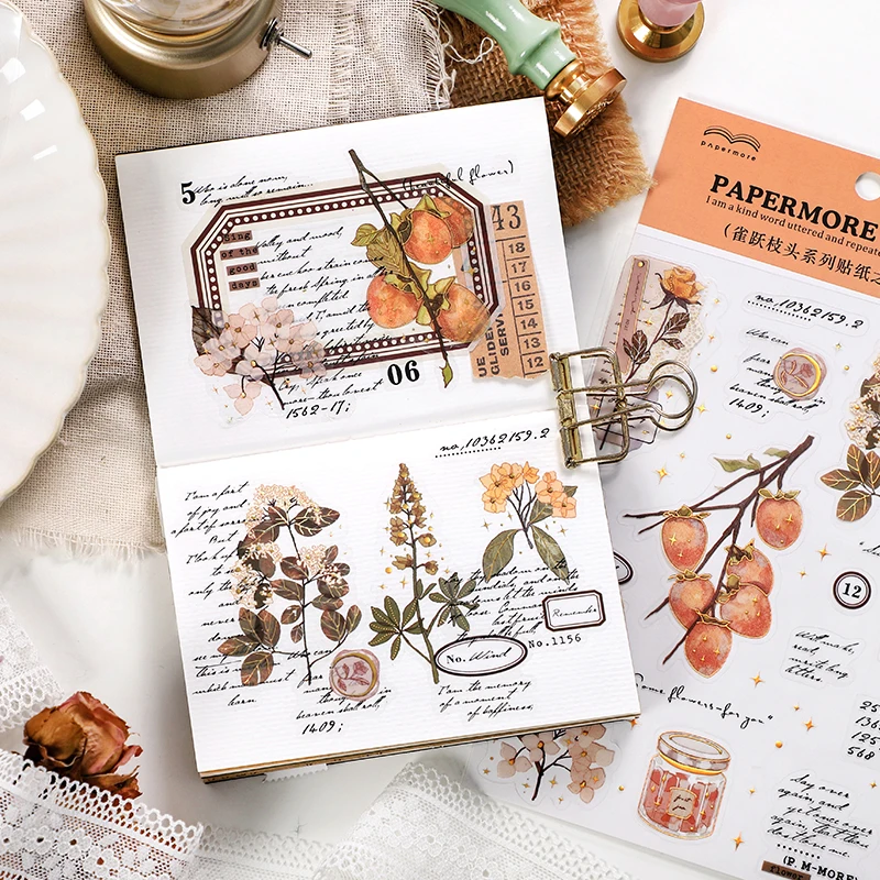 Водонепроницаемые наклейки с изображением растений и бабочек 2 шт. |