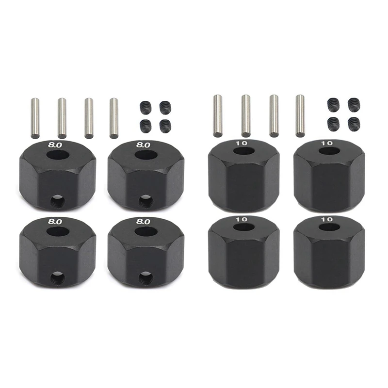 

8Pcs 12MM Wheel Hex Hub For 1/10 RC Crawler Axial SCX10 Traxxax Trx4 Tamiya MST RC Car Part,8Mm & 10Mm