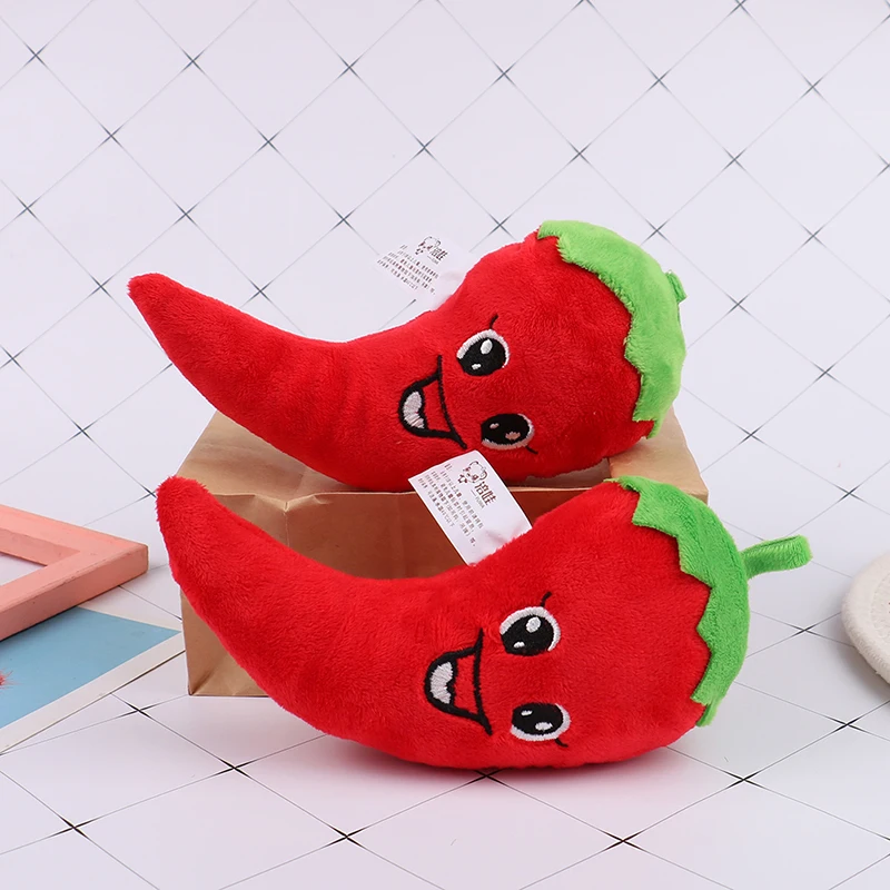 

Red Simulation Pepper Plush Toy PP Cotton Filled Simulation Vegetable Pendant