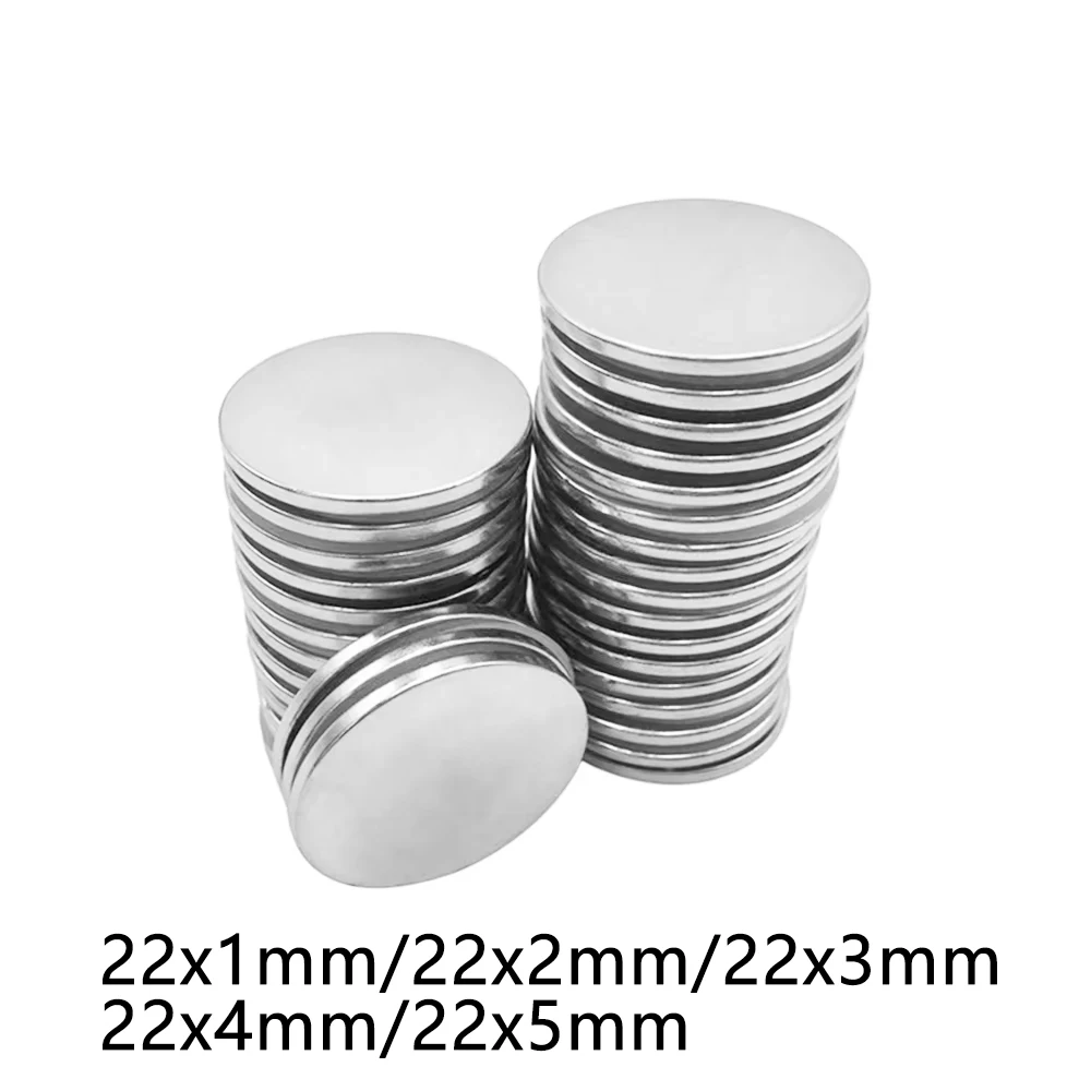 

Сильный круглый магнит 22x1 мм