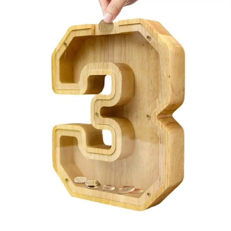 

Wooden Piggy Bank Digital Save Money Box Money Saving Box Wooden Kids Coin Piggy Banks Money Box TV Cabinet Wine Cabinet