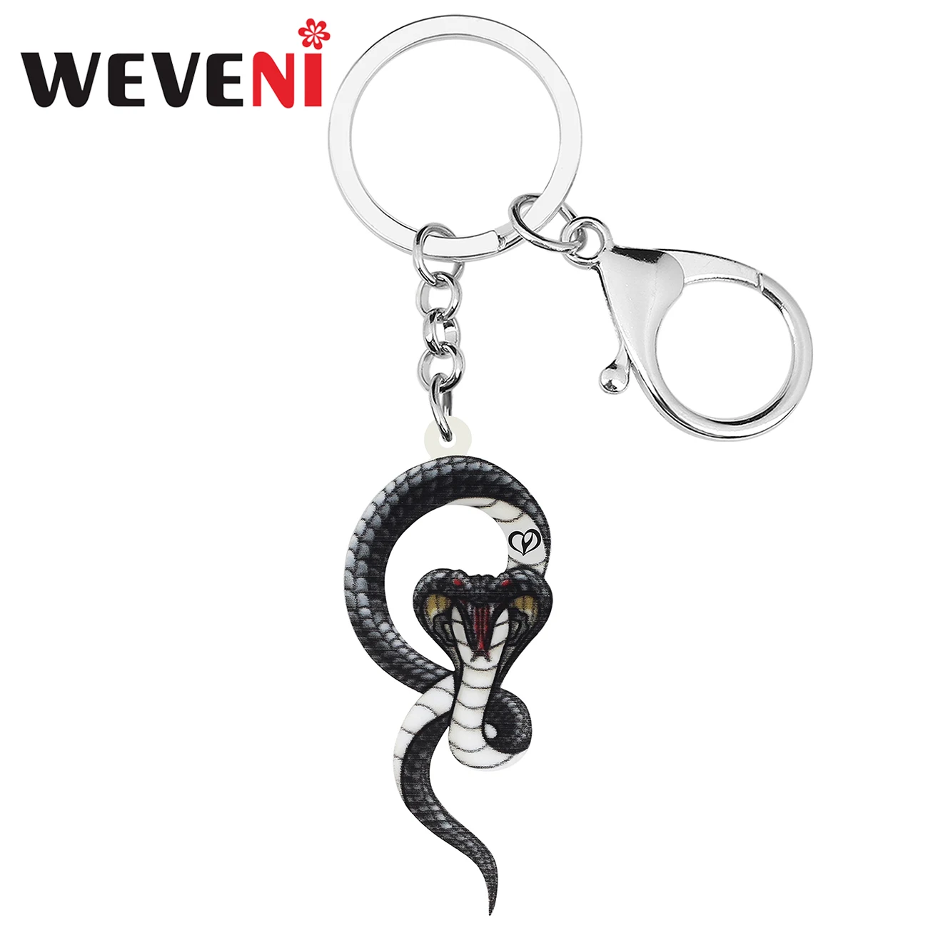 WEVENI акриловый Хэллоуин ужас черный змея кобра брелок модный кошелек