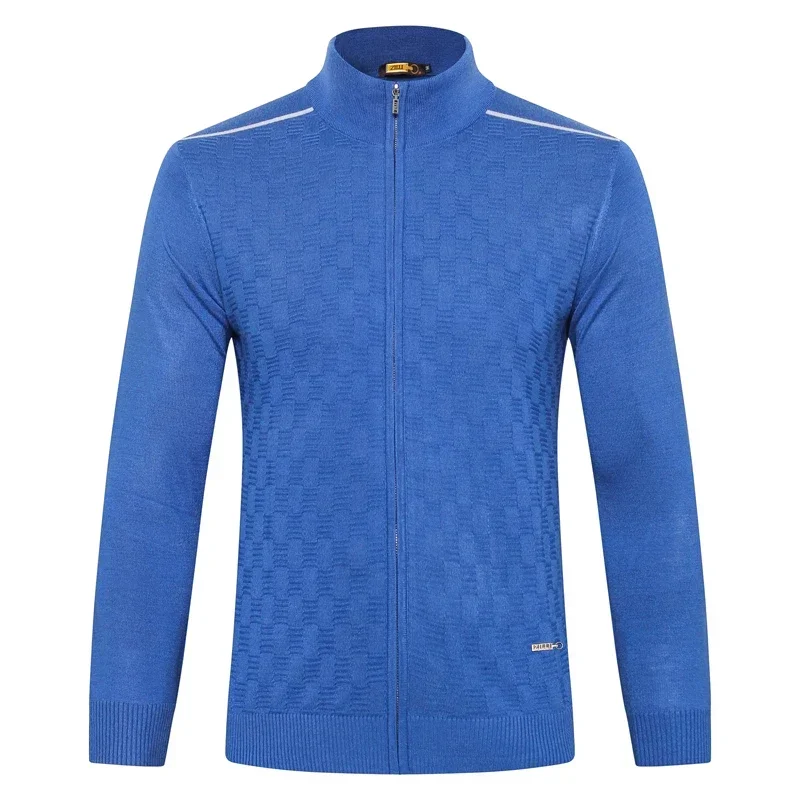 Мужской Повседневный шерстяной кардиган теплый Эластичный свитер большой