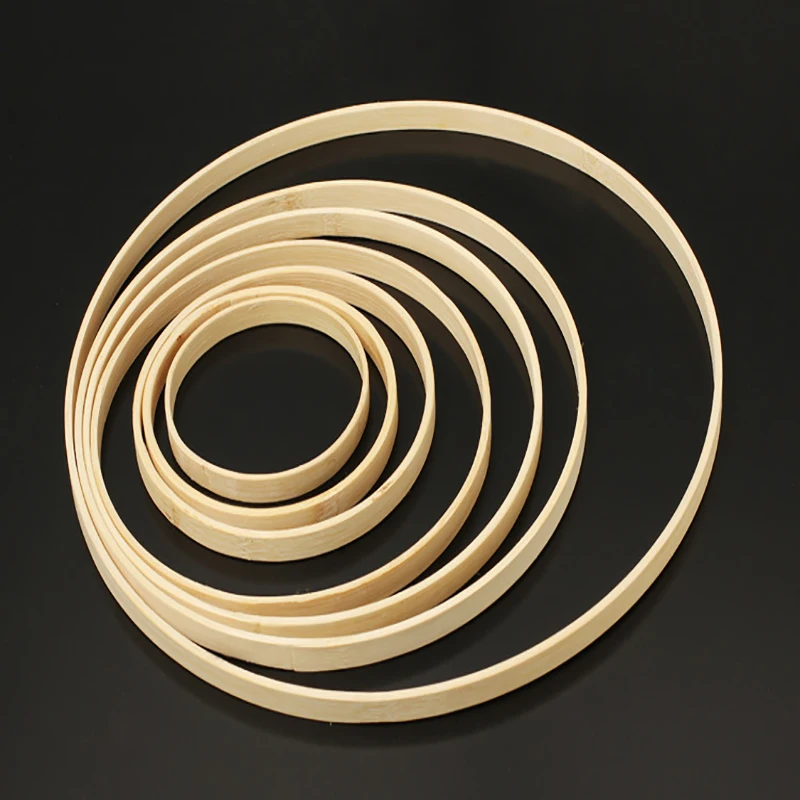 Бамбуковое кольцо деревянное круглое уловитель украшение для дома сделай сам