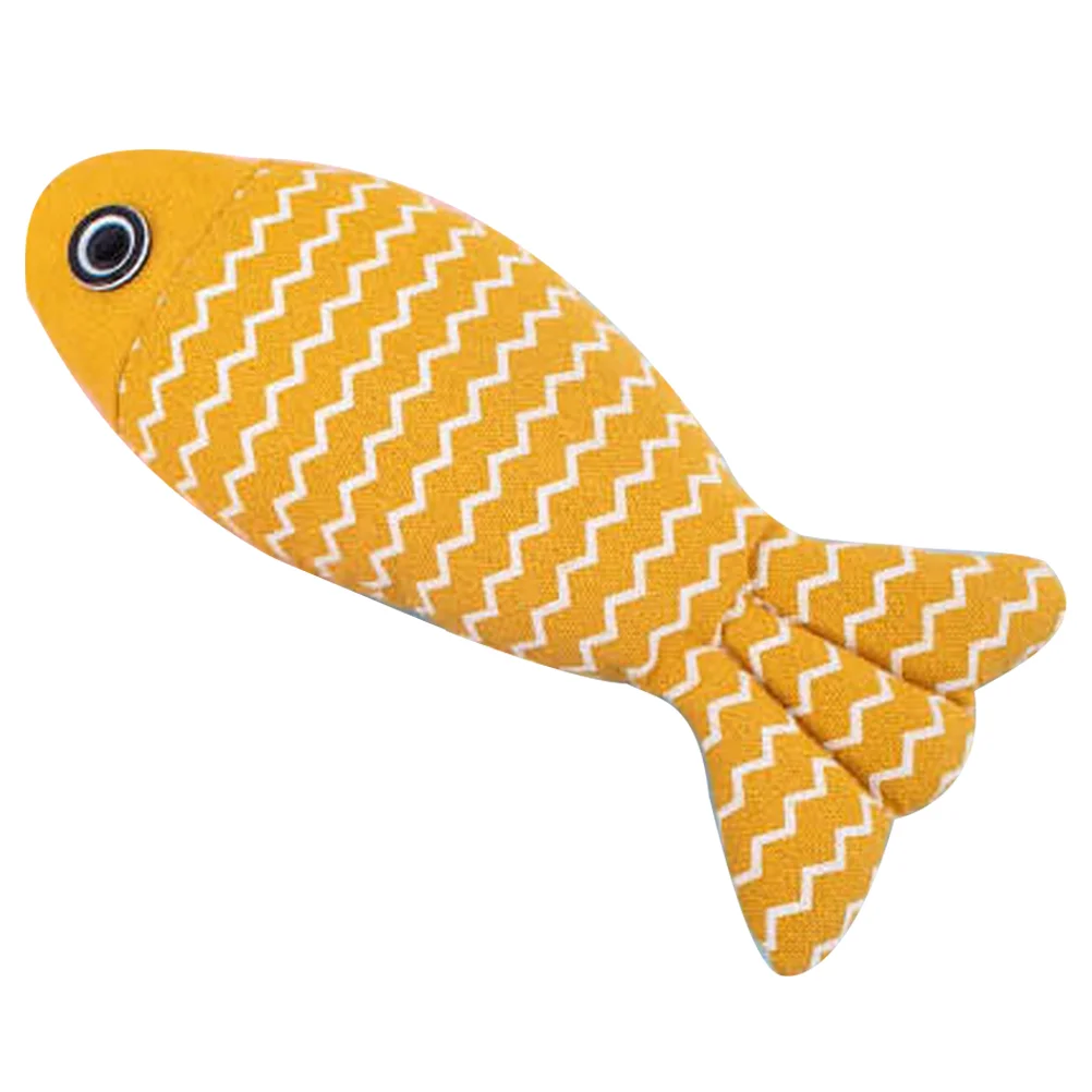 

Plush Cartoon Fish Pillow Cat Catnip Toy Gentle Safe Bite-resistant Kitten Chewing Toy