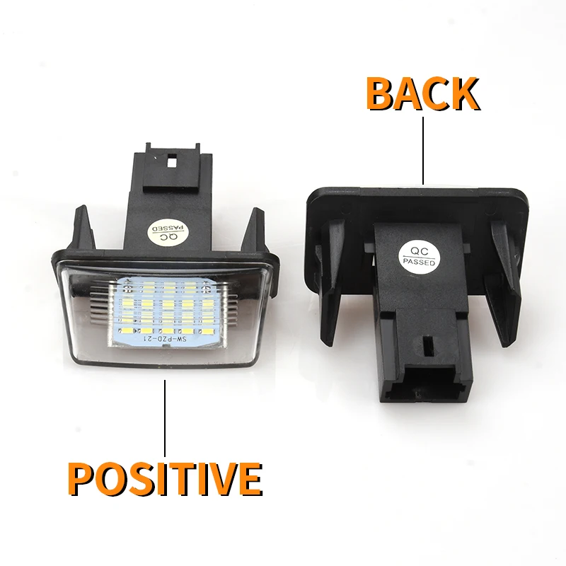 

2PCS Auto LED License Plate Lights For Peugeot 206 207 407 406 306 307 5008 Tepee B9 Partner(B9/M49/M59) Car LED Number Lighting