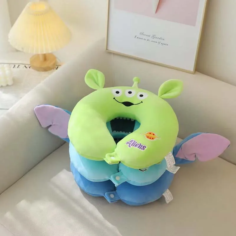 

Stitch Alien Lotso Cartoon Neck-Pillow Kawaii My Melody Kuromi Student Children Sleep Office Trip Rest Soft Neck Support Pillow