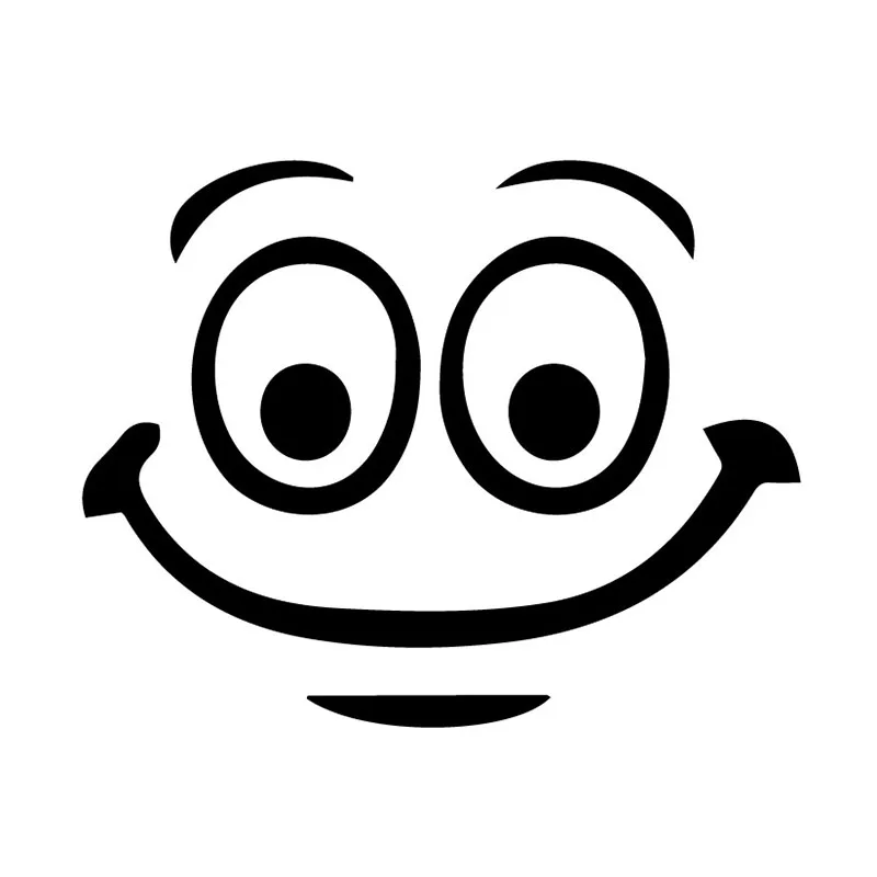 

Милый стильный продукт Jpzs, Виниловая наклейка со смайликом для графического окна автомобиля, интересные декоративные аксессуары, 15,7x12,3 см