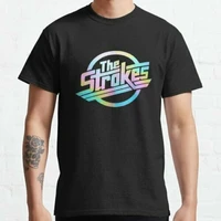 the strokes band classic style reprint t shirt basic black lnh5060