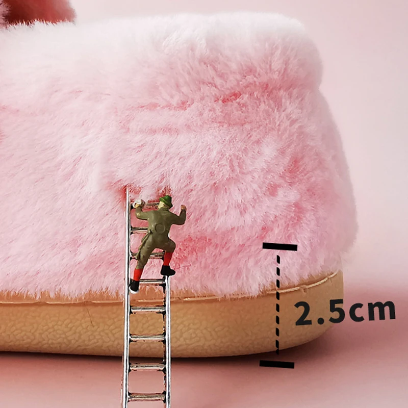 Women's Home Slippers Soft Cute Cartoon Pig Female Indoor Platform Slippers Furry Warm Short Plush Winter House Slippers Unisex