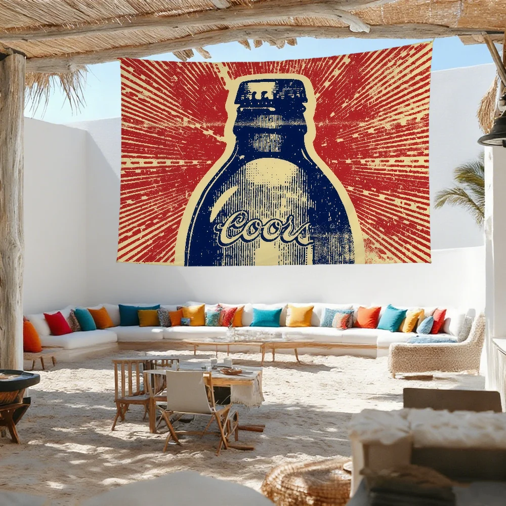 Фото Флаг с логотипом C-coors для улицы, кемпинга, бара, пикника, вечеринки, украшения дома, баннер №2