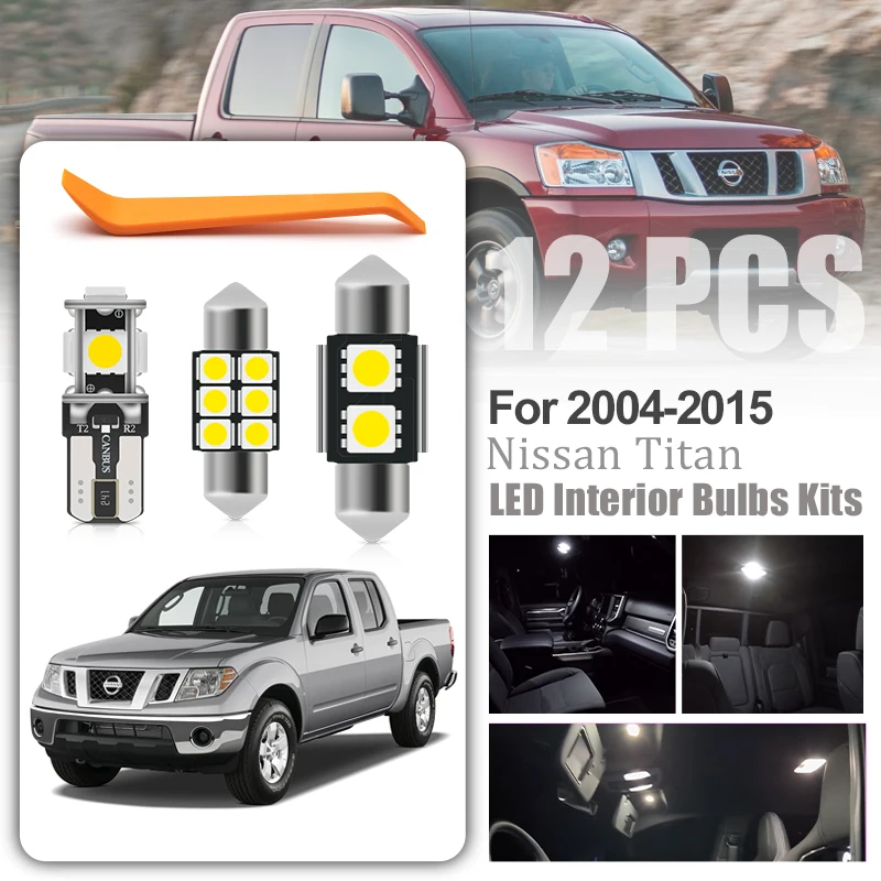 

Для Nissan Titan 2004-2015 Canbus Белый светодиодный интерьерный свет наборы АВТО КАРТА купол грузоподъемность дверь номерной знак авто лампы