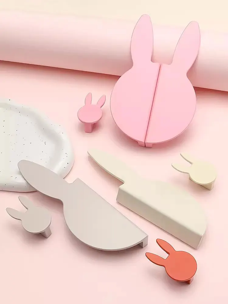 Красочные ручки для шкафа с милым кроликом детской комнаты мышь шкаф домашний