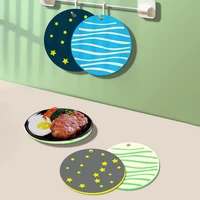 bowl mat exquisite pattern good insulation silicone flexible waterproof table mat for kitchen