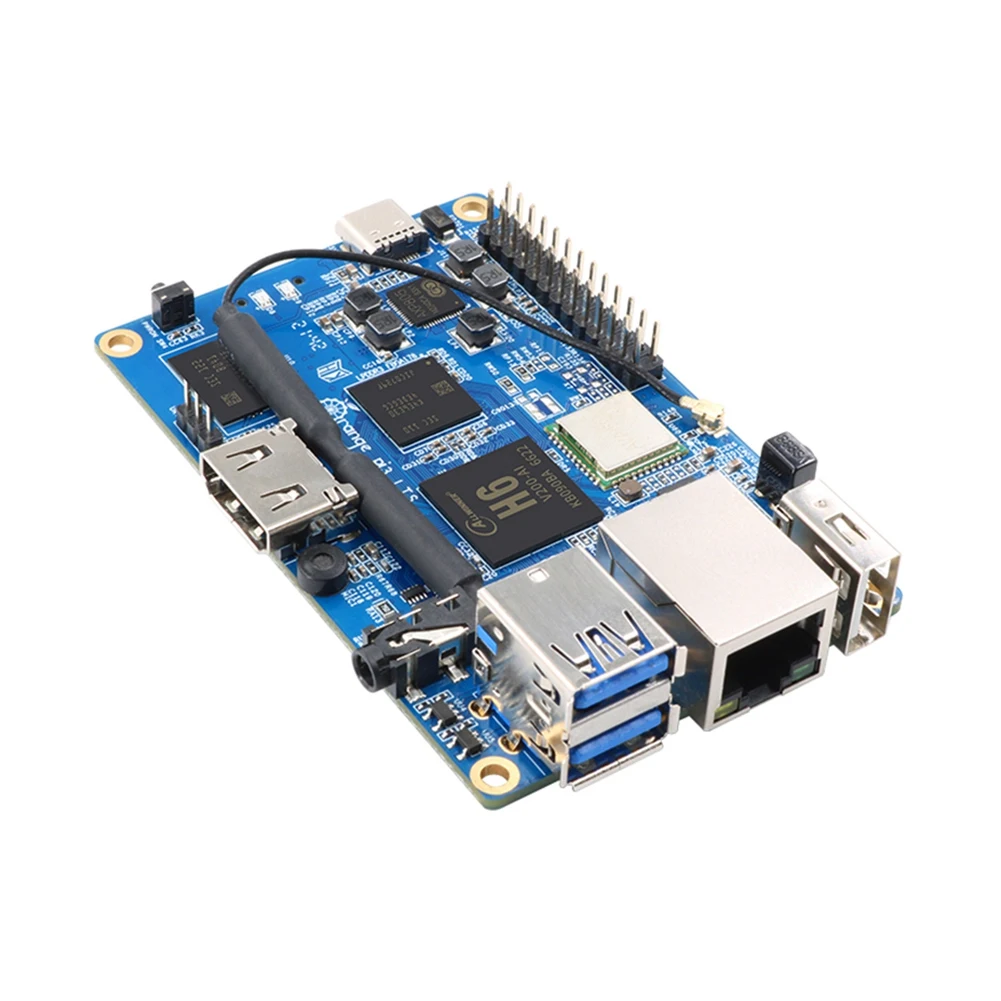 For Orange Pi 3 LTS Development Board 2G8G EMMC with HDMI+BT5.0,AllWinner H6 SoC,Open Source Board Computer,Run Android