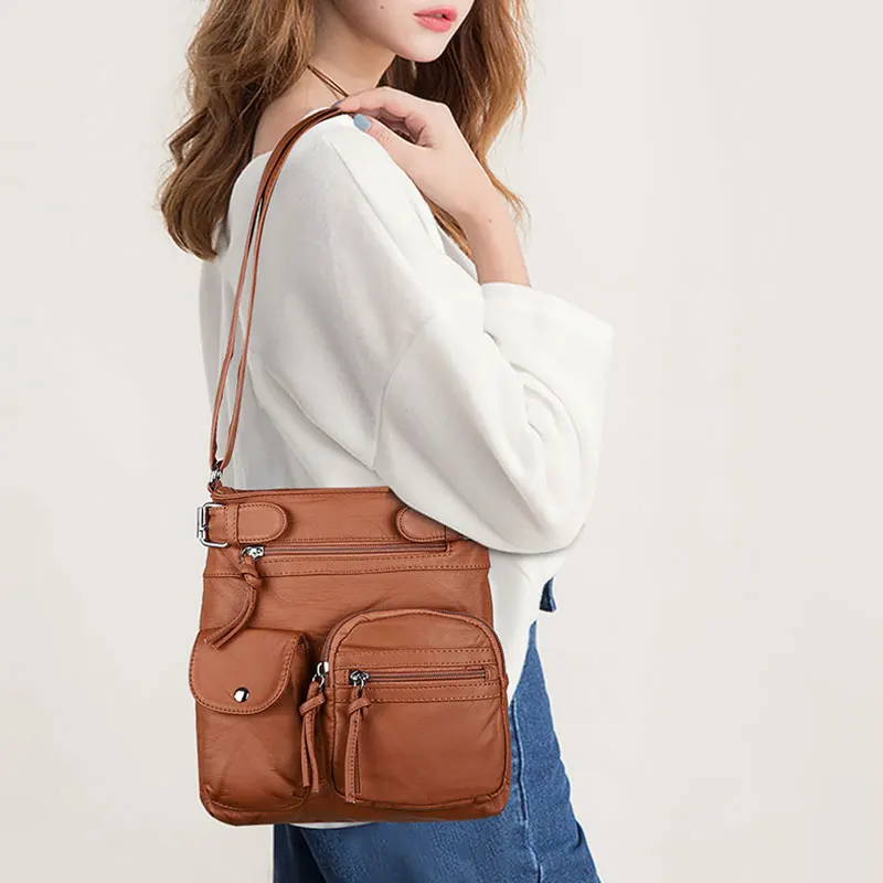 

Women's Crossbody Bag Fashion Casual Tote Adjustable Shoulder Versatile Pu Leather with Large Capacity Multi Pocket Handbag New